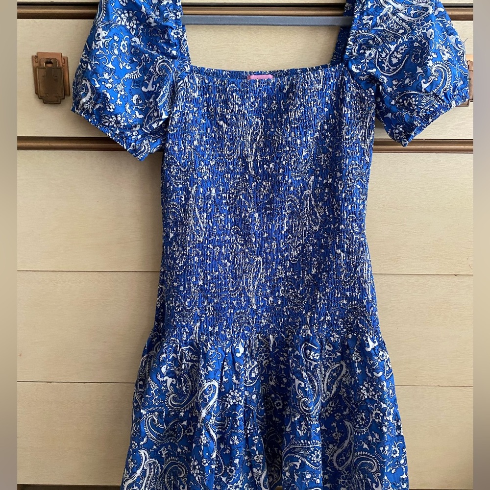 Alisa Paisley Ruched mini dress